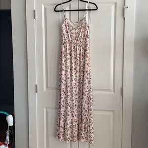 Beautiful pink leopard maxi dress